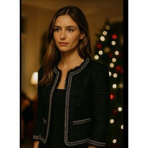 Chico's Black and Silver Blazer